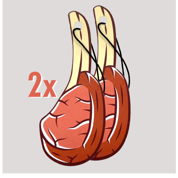Einzigartiger Tomahawk Steak KFZ-Duftbaum im Doppelpack